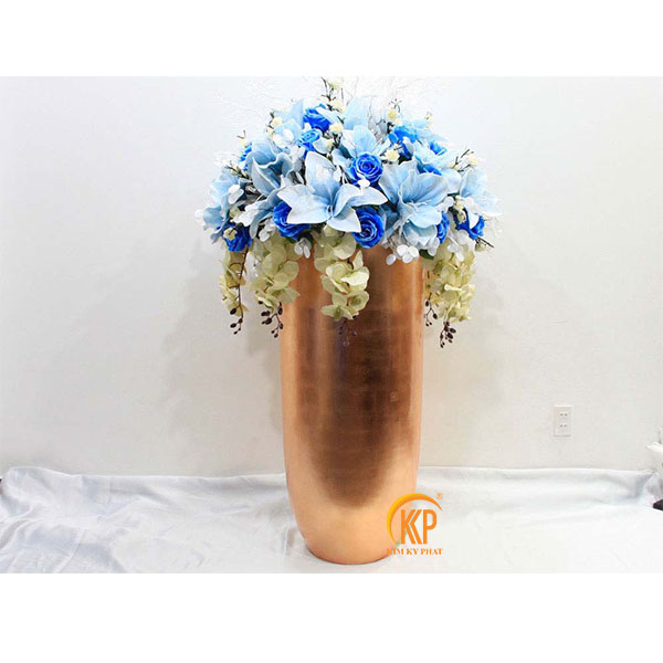 fiberglass pot and artificial flower 00012