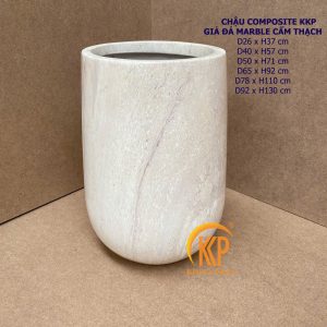 chậu composite bề mặt đá Marble cẩm thạch